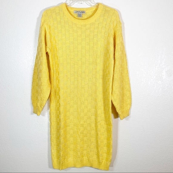 Vintage Latidudes Knit Sweat Midi Dress Small - Picture 1 of 6